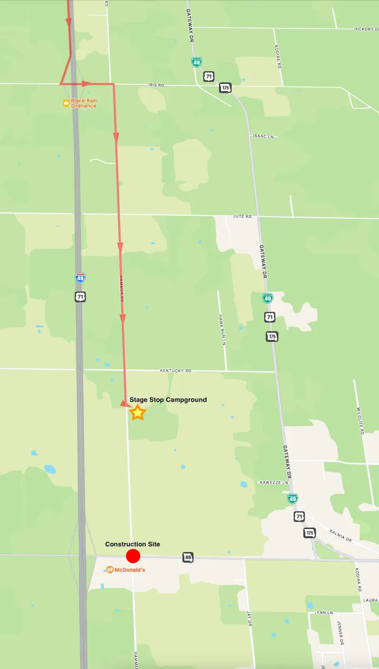 Avoid Road Construction